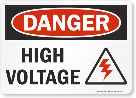 Danger High Voltage Osha Sign With Graphic Sku S 2216