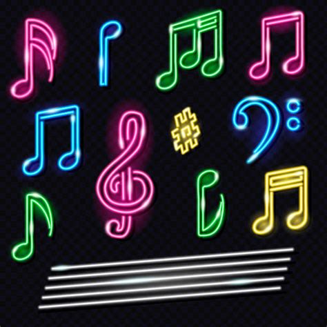 Neon Musical Note Illustrations Royalty Free Vector Graphics And Clip