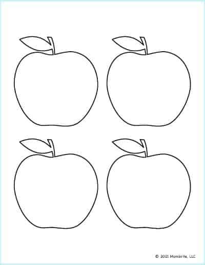Free Printable Apple Templates And Outlines Mombrite