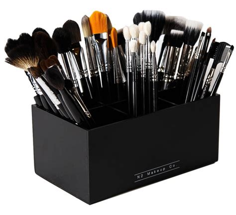 Acrylic Makeup Brush Holder 6 Slot Makeup Organizer Storage For
