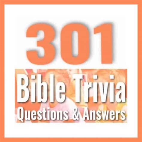 All of these questions are free to use. 301 Bible Trivia Questions + Answers (Fun Quiz for Kids & Youth)