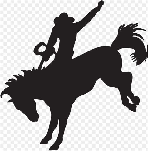 Free Download Hd Png Cowboy Riding Horse Silhouette Png Transparent
