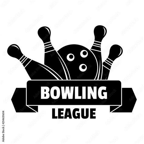 Bowling League Logo Simple Illustration Of Bowling League Vector Logo
