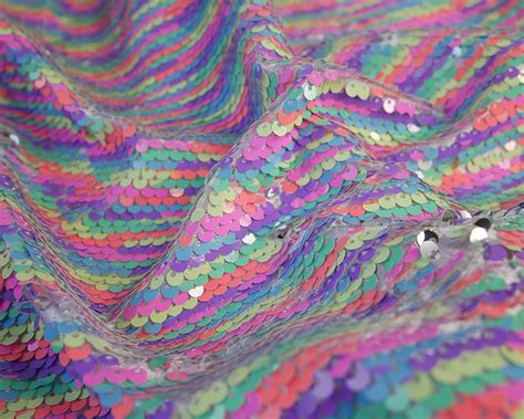 Rainbow Two Tone Sequin Wholesale Fabrics