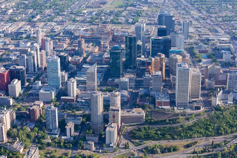 Aerial Photo Edmonton City Skyline