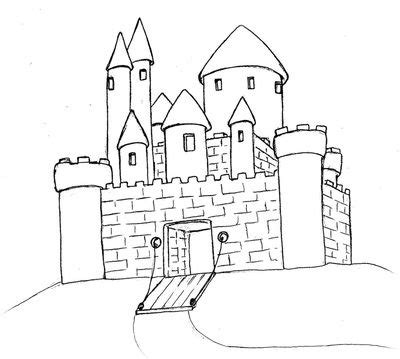 Feudalismo Castelos Desenho Castelo Feudal Desenho
