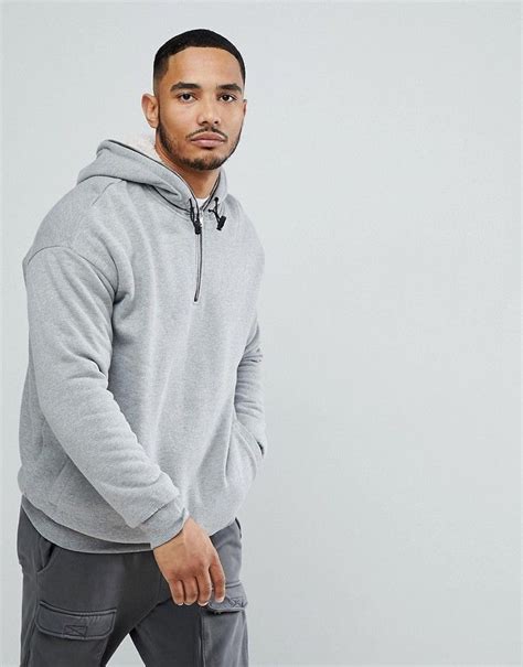 Yourturn Hoodie With Fleece Lining In Gray Hoodies Latest Fashion