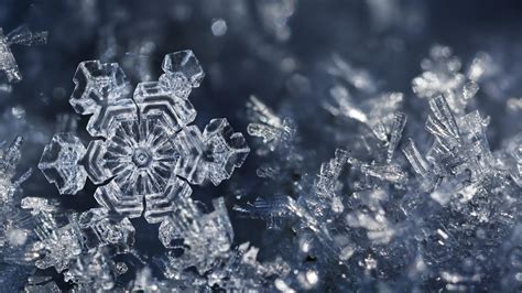 Snowflake Symmetry Mirrors Ice Crystals Molecular Structure Research