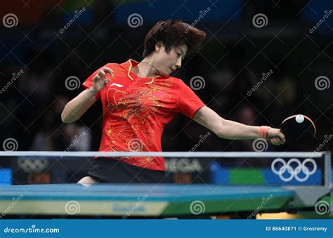 Ding Ning Table Tennis Champion At The Olympic Games In Rio 2016