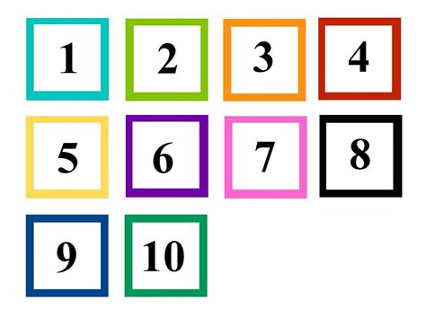 The most common numbers 1 10 print material is cotton. free numbers 1-10 fun - Learning Printable