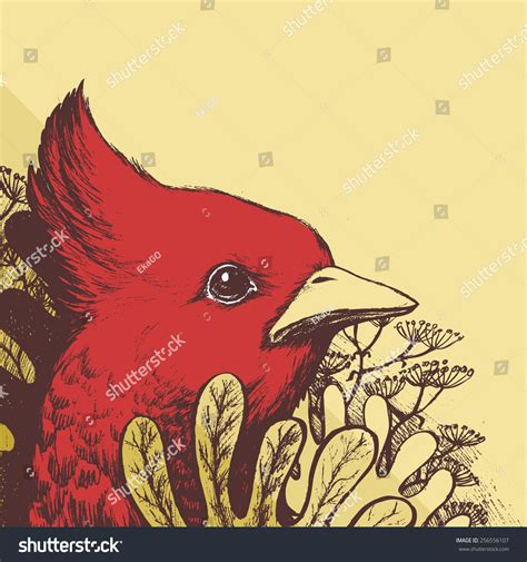 Red Bird Vector Stock Vector Royalty Free 256556107 Shutterstock