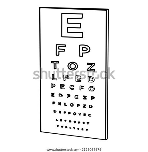 Eye Chart Test Assessment Visual Acuity Stock Vector Royalty Free