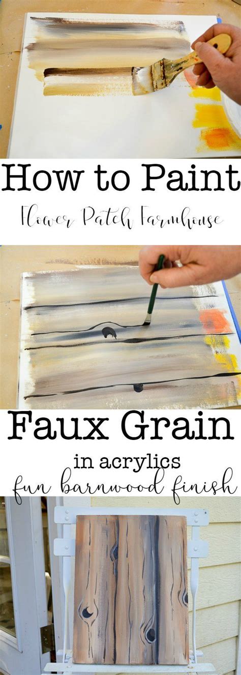 How To Paint Faux Wood Grain In Acrylics Is Easy And Super Fun Great