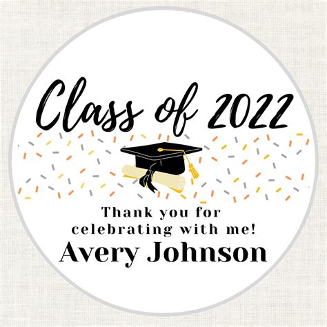 Class Of 2022 Stickers Thank You For Celebrating With Me Etsy