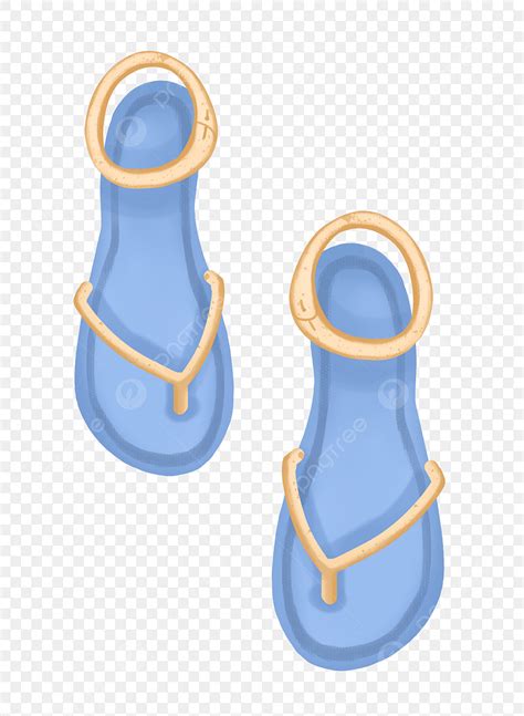 Flat Shoes Hd Transparent Blue Flat Shoes Cartoon Illustration Flat