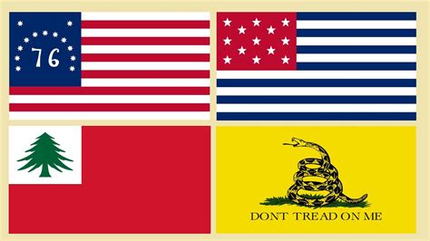 Flags Of The American Revolution Historical Flags Of Usa Youtube