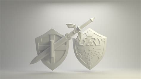 Stl File Zelda Shield And Master Sword For Playmobil Or Toys・3d Printer