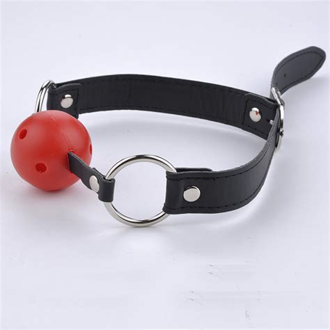 1pcs Puleather Sexy Mouth Gag Ball Alternative Toys Hollow Mouth