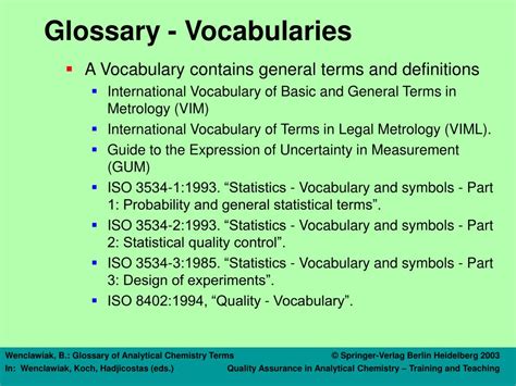 PPT - Glossary of Analytical Chemistry Terms (GAT) PowerPoint ...