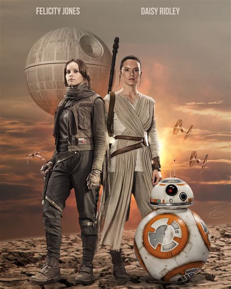 Star Wars With Daisy Ridley As Rey And Felicity Jones As Jyn Rey Star