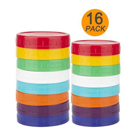 Mason Jar Lids Wide Mouth Round Colored Plastic Lid For Mason Canning