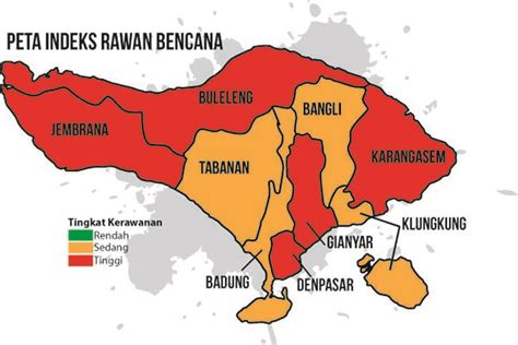 Ini Peta Indeks Rawan Bencana Bali Balipost Com Riset
