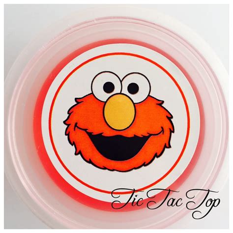 Elmo Sesame Street Jelly Cups Tic Tac Top