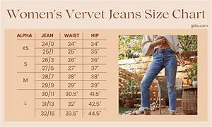 Glik 39 S Size Chart Vervet Jeans