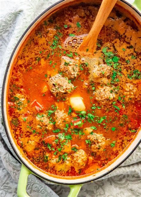 An Incredible Albondigas Soup Which Is A Traditional Mexican Meatball