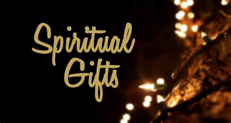 One of the beauties of these gifts is the interdependency they generate. Spiritual Gift Class