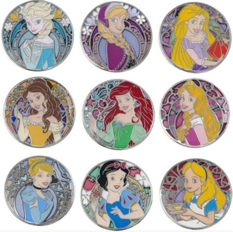 Check Out These Beautiful Tokyo Disney Princess Pins Featuring Elsa Rapunzel Belle Ariel And