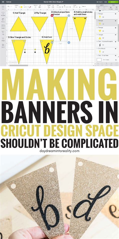The Instructions For Making Banners In Cricut Design Space Should Be