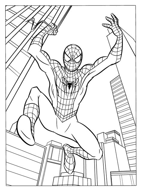 Top spiderman coloring pages for kids: Spiderman (Superheroes) - Printable coloring pages