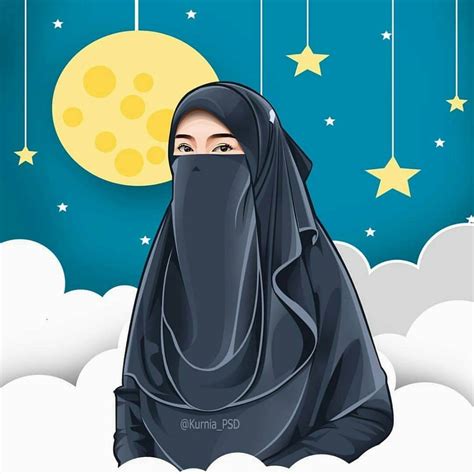 Wanita Bercadar Gambar Kartun Muslimah Cantik Dan Imut 75 Gambar Kartun Muslimah Cantik Dan