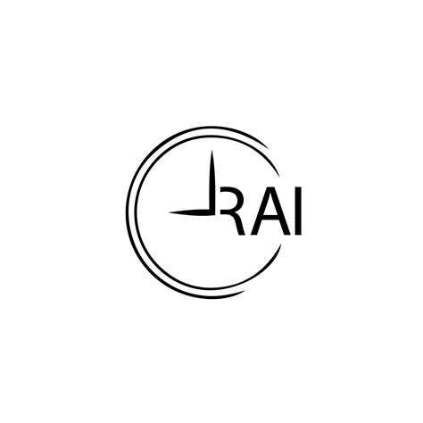 Design De Logotipo De Carta Rai Em Fundo Branco Conceito De Logotipo