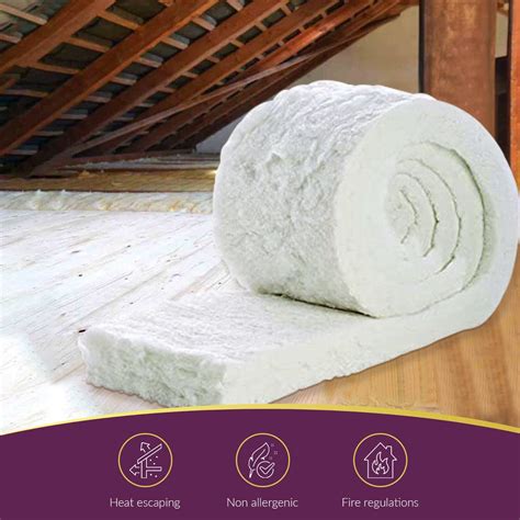 Itch Free Eco Loft Insulation Roll Thermal Construction L8m X W370mm X