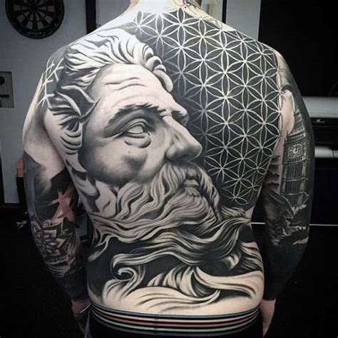 Awesome wolf tattoo design for back by bobavhett. 120 Full Back Tattoos For Men - Masculine Ink Designs