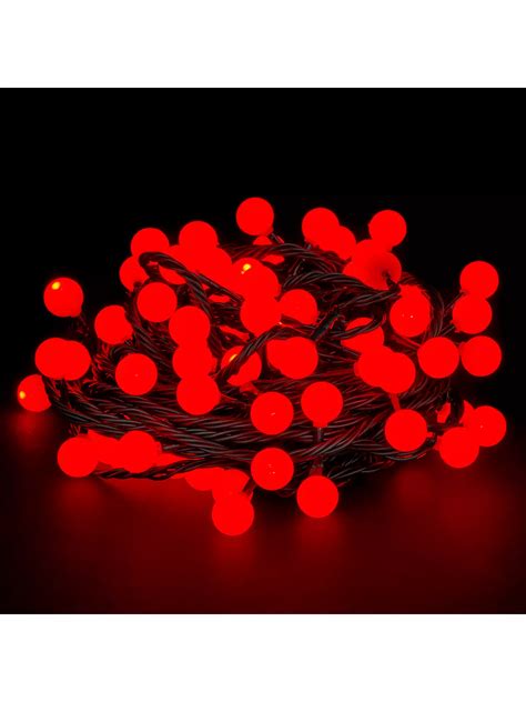 100 Led Red Berry Indoor Outdoor Christmas Lights 20m At John Lewis