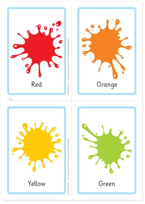 Free Colour Flashcards Color Flashcards Flashcards For