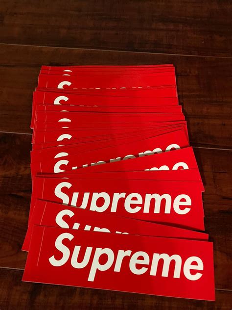 Supreme 30 Supreme Box Logo Stickers Red Grailed