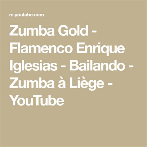 Zumba Gold Flamenco Enrique Iglesias Bailando Zumba à Liège