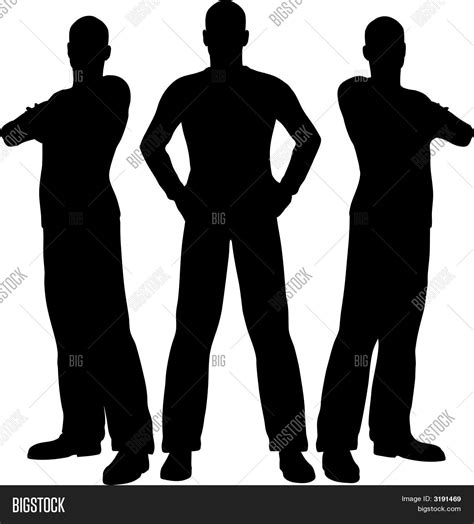 three men silhouette vector and photo free trial bigstock