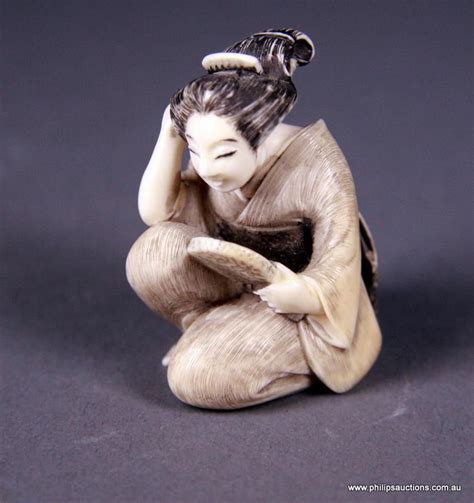 meiji ivory geisha netsuke netsuke oriental