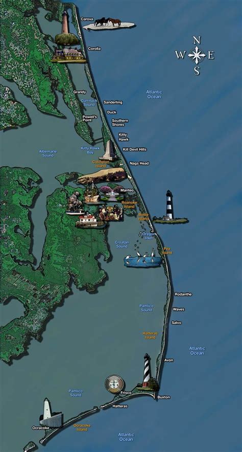 15 Maps Of North Carolina That Are Just Too Perfect Outer Banks North