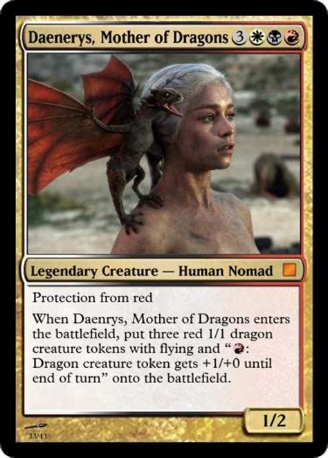 Magic The Gathering Style Game Of Thrones Cards — Geektyrant