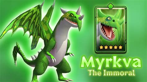 Myrkva The Immoral — New 5 Star Green Premium Dramillion Dragons