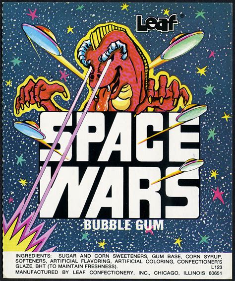 Leafs 1978 Star Wars Inspired Bubble Gum Space Wars