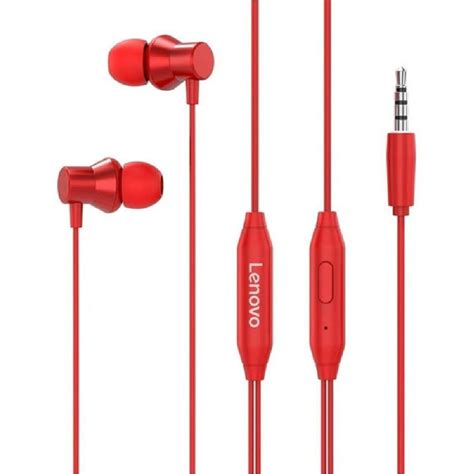 Auricular In Ear Con Cable Lenovo Hf130 Rojo