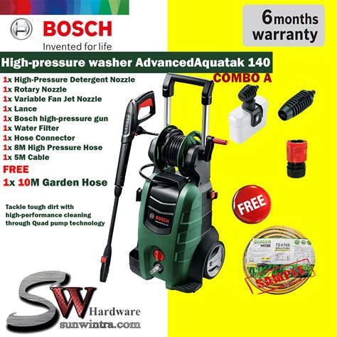 Bosch Advanced Aquatak 140 High Pressure Washer 140Bar C With Complete
