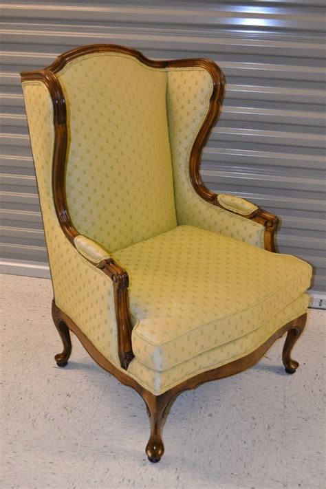 9 items found from ebay international sellers. Ethan Allen Upholstered Wing Chair Vintage Queen Anne ...